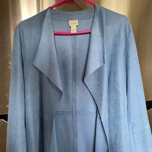 Chico's Blue Suede Topper